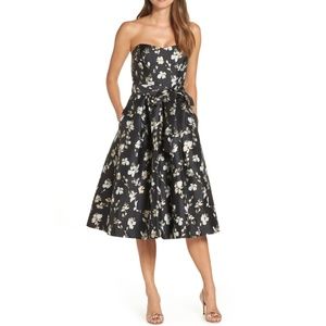1901 Nordstrom party dress sweatheart midi